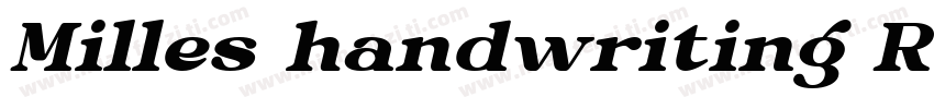 Milles handwriting R字体转换